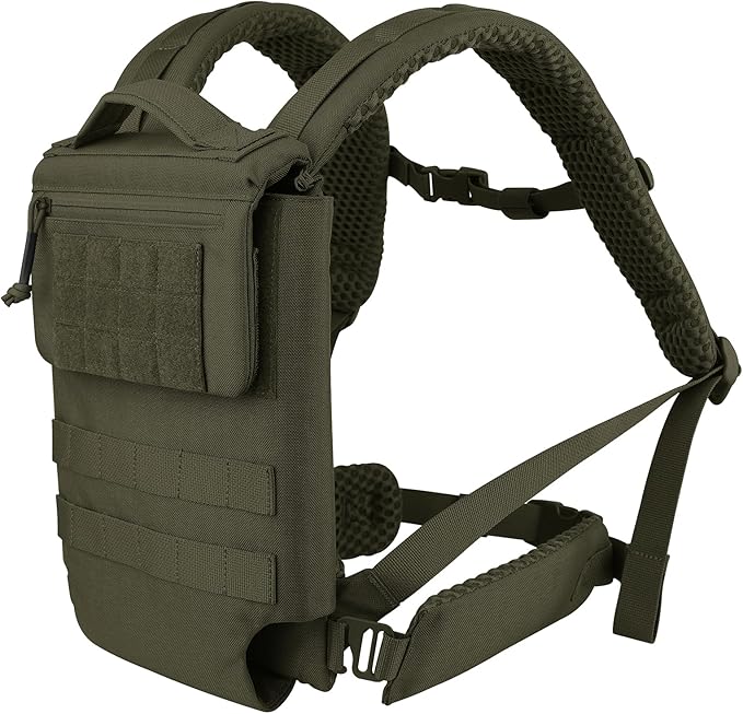 PETAC GEAR Upgraded Weighted Backpack Rucking Backpack for Weight Plates/Honeycomb Breathable fabric/Belt support/Back support platform (max 15lbs capacity) (RG)