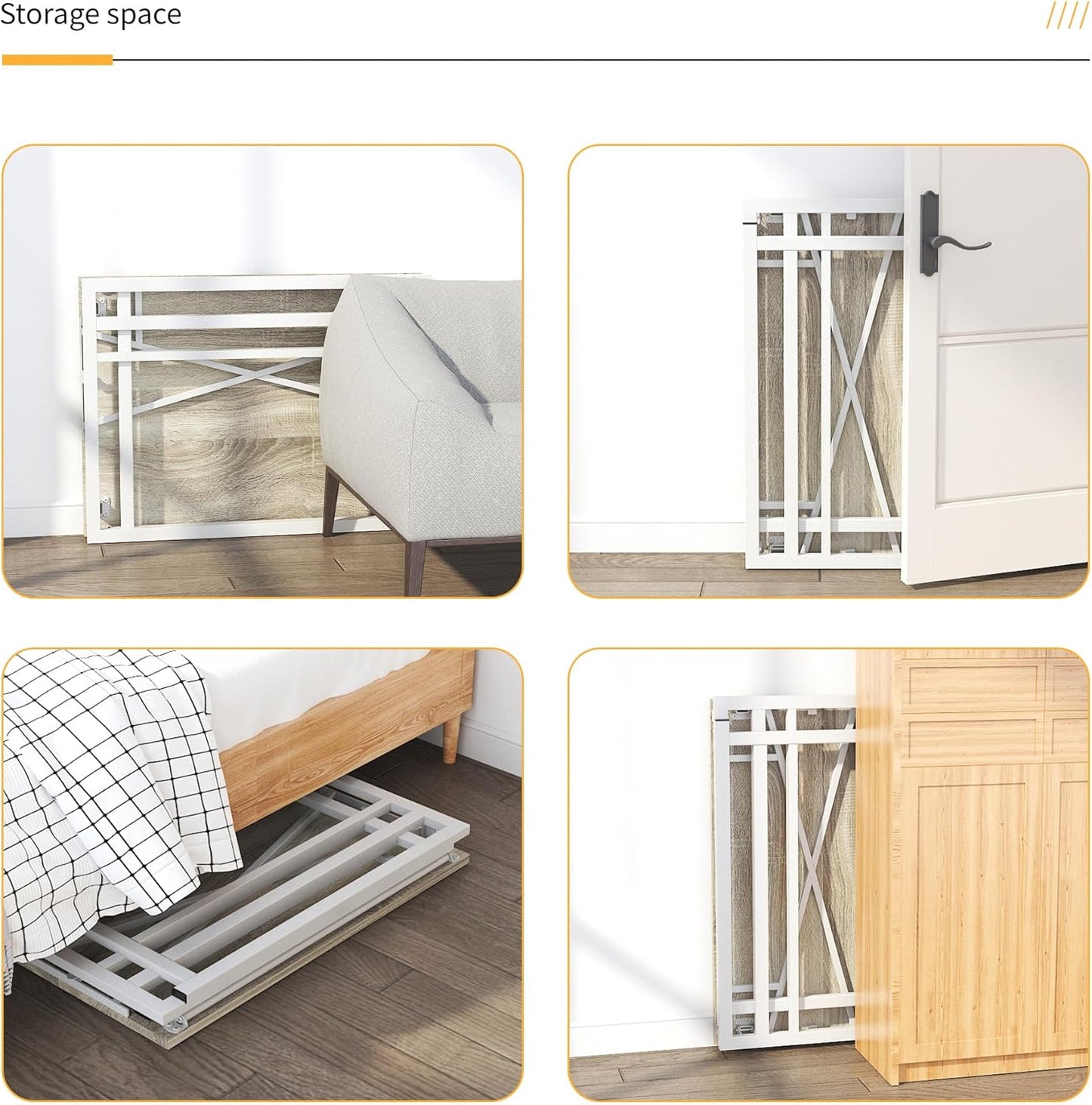 Small Folding Desk 32 inch, No Assembly Required Small Office Desk, Writing Gaming Computer Camping Desk, Beige