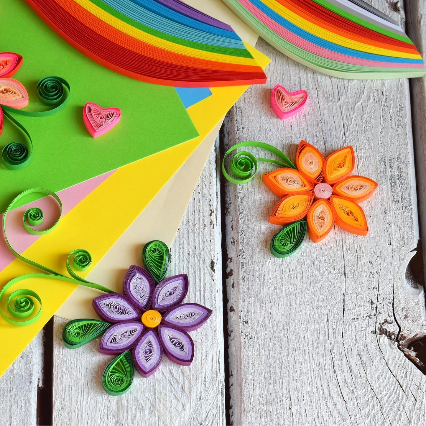 PATIKIL 360pcs Quilling Paper Strips Paper Flowers Quilling Kits 3/8"(10mm) Origami Paper for Adults Beginner Art Craft, 21"(54cm) Lemon Yellow