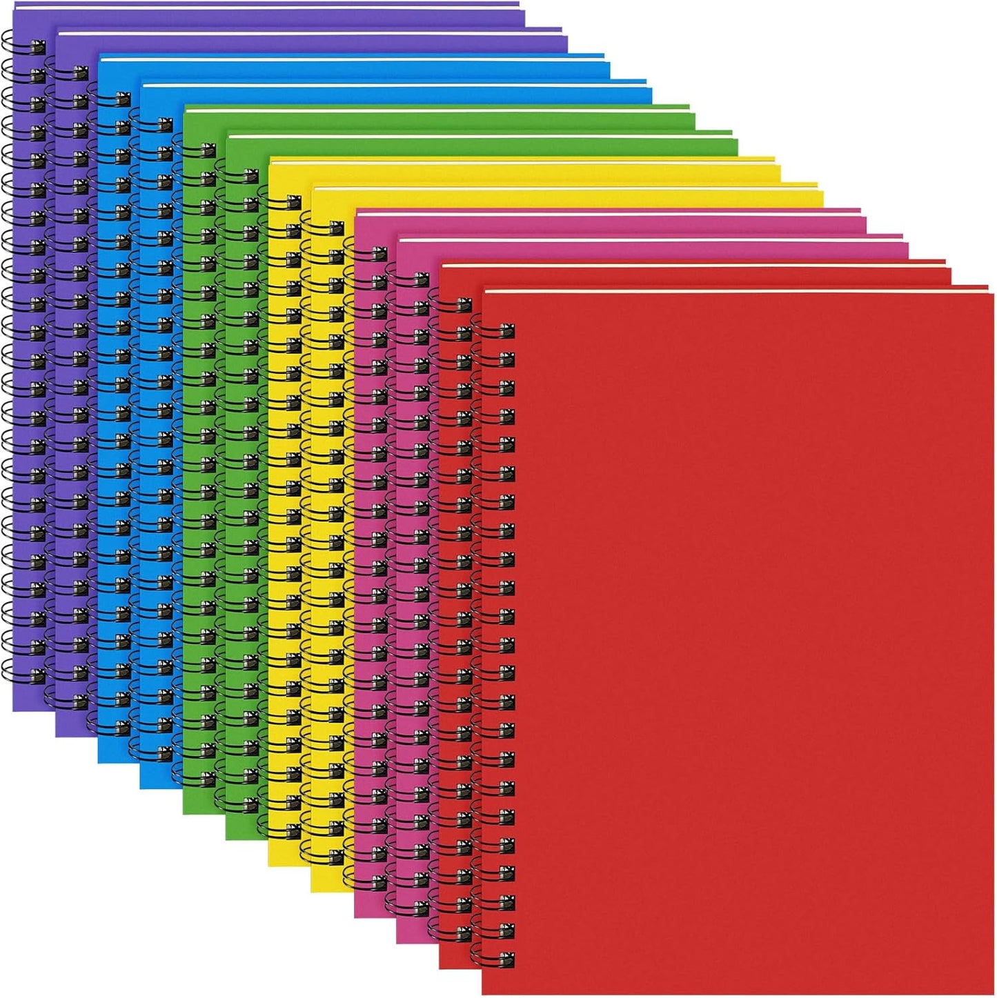 Yahenda Spiral Notebook College Ruled Journals Notebooks Lined 8.3 x 5.5 Inch Note Books Bulk A5 Writing Notebooks Thick Paper Notebook for Office Business School Supplies (Mixed Colors,18 Pcs)