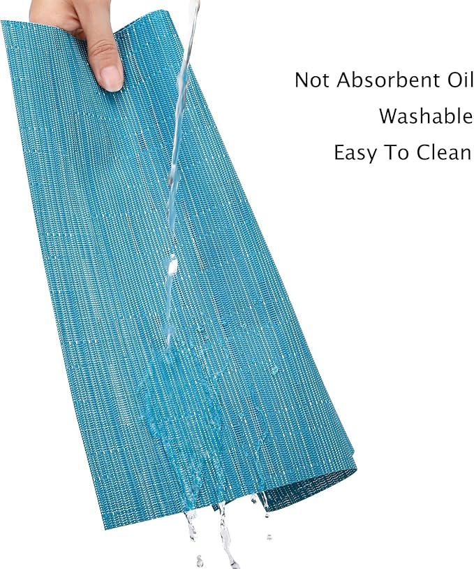 Myir JUN Table Runner, Vinyl Table Runner Indoor Arbitrarily Cropped Runner for Table Heatproof for Home Party (Blue, 15 x 94 inch)