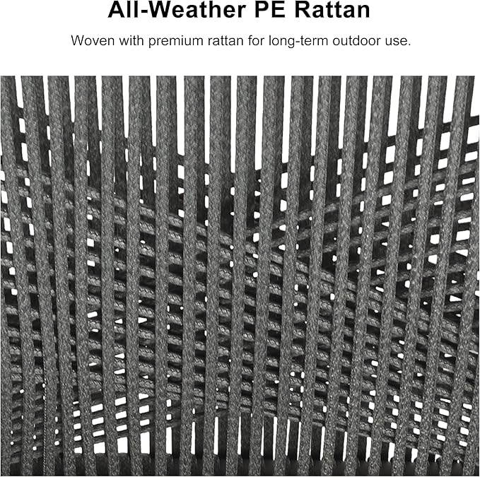 PURPLE LEAF 12 Pieces Outdoor Patio Dining Sets All-Weather PE Rattan Furniture Set with All Aluminum Frame Outdoor Table and Chairs Set for 10 People Lawn Garden Backyard Deck, Grey