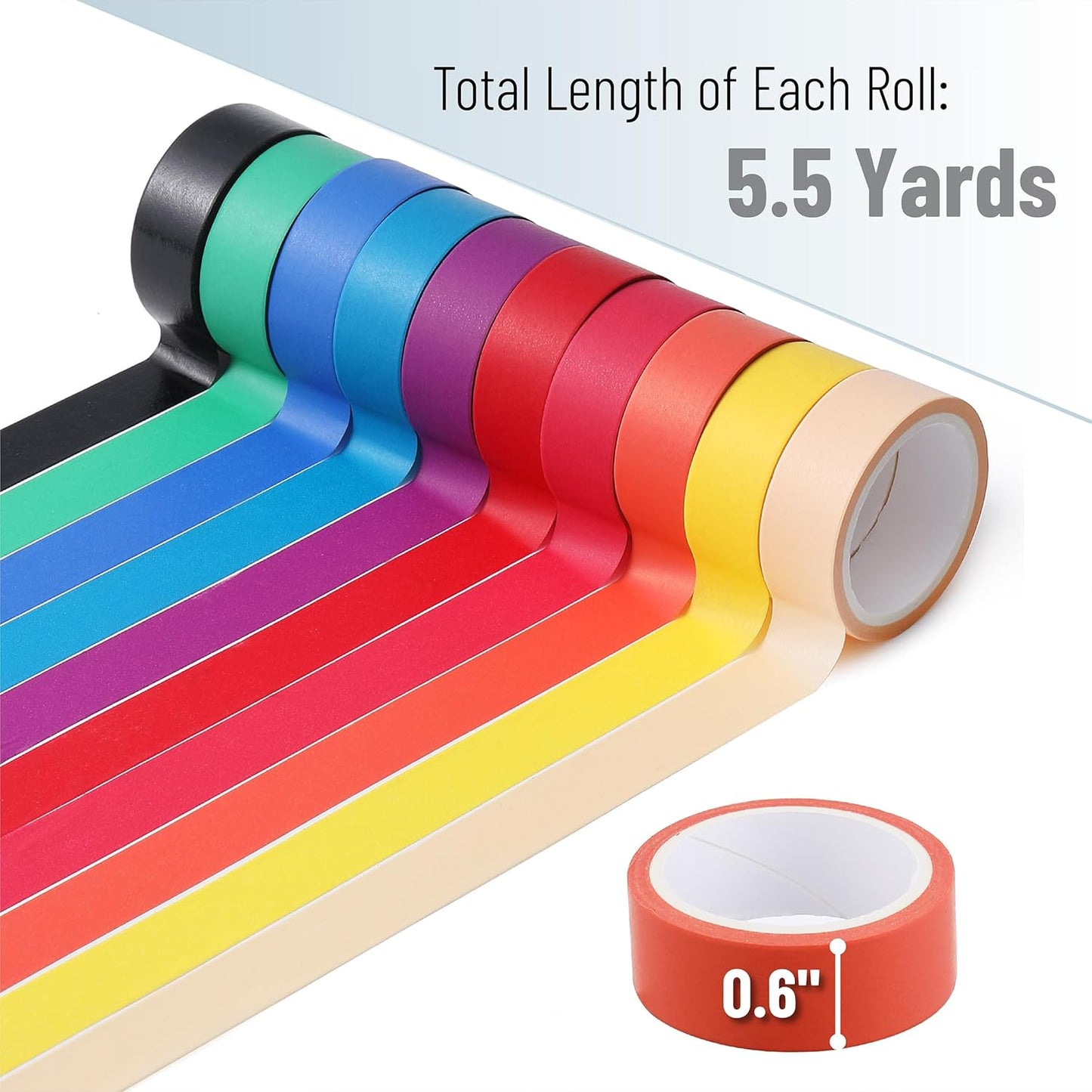 Mr. Pen Washi Tape Set, 10 Pack - Decorative Washi Tapes for Journaling & Crafting