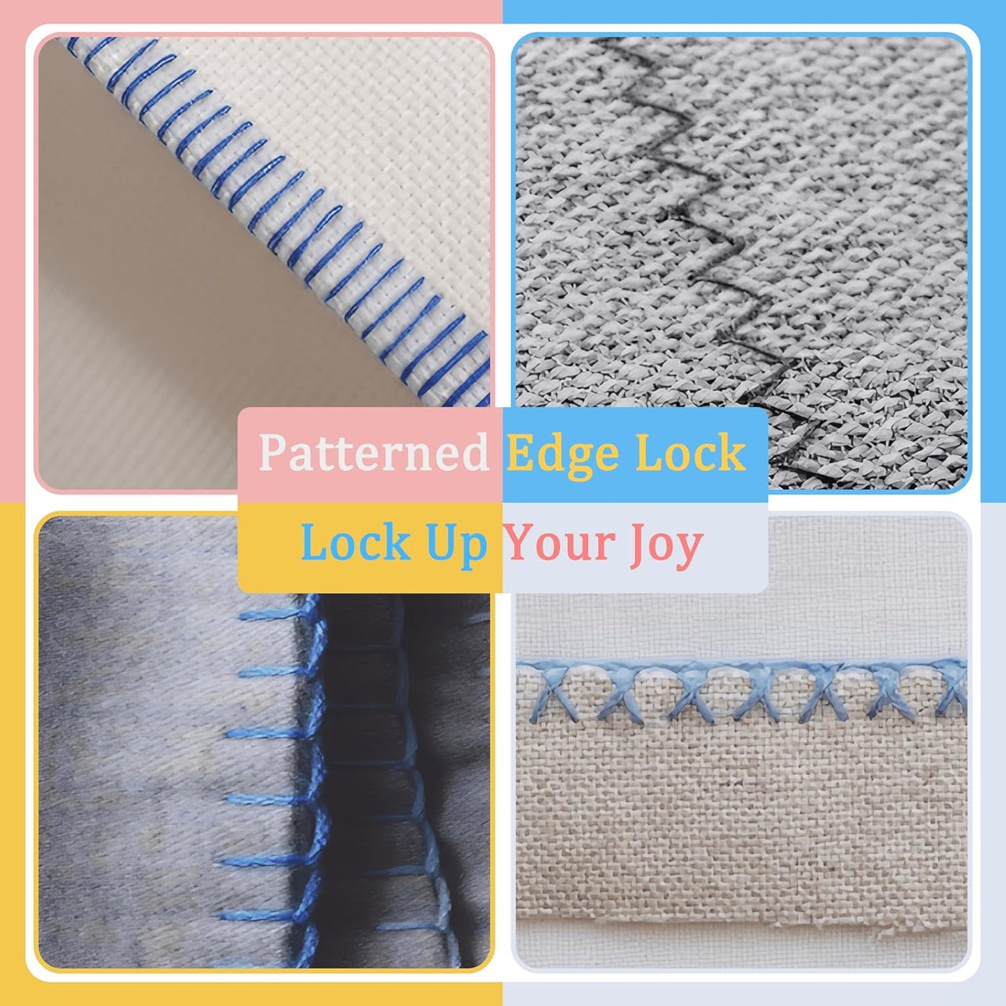 2 PCS 3mm Edge Lock Seam Guide, Mini Sewing Finger Ruler for Hand Sewing, DIY Sewing Kit Tool, Sewing Needle Gauge Measuring Guide, Blue