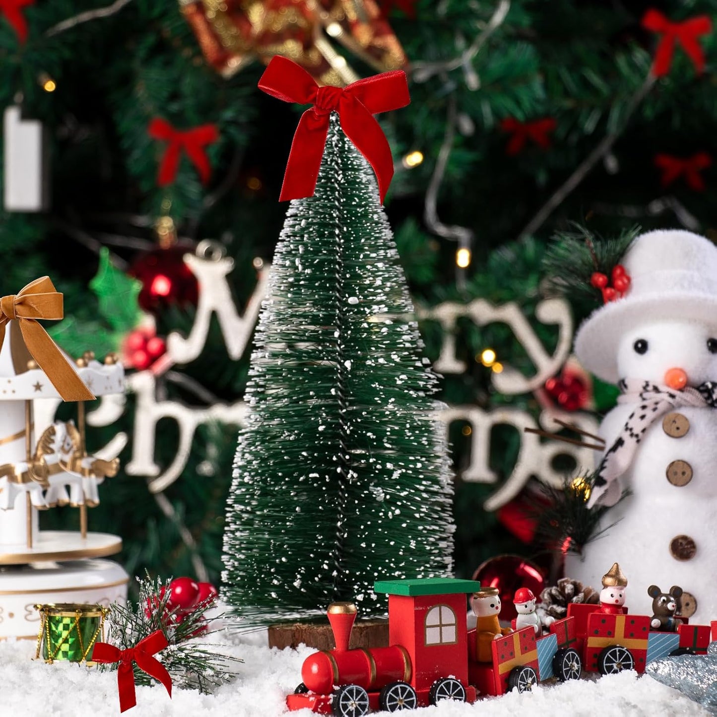 1.5" X 20 Yards White Velvet Ribbon for Christmas Tree Wreath Decoration Handmade Crafts Ornaments Gift Wrapping & Bow Making