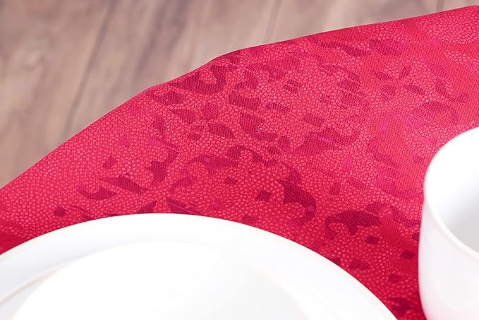 Maison d' Hermine Table Cloth Round Table 100% Cotton 63 Inches Fall Tablecloth Reusable Everyday Use for Thanksgiving Christmas Decorations Dining Farmhouse Party (Versailles)