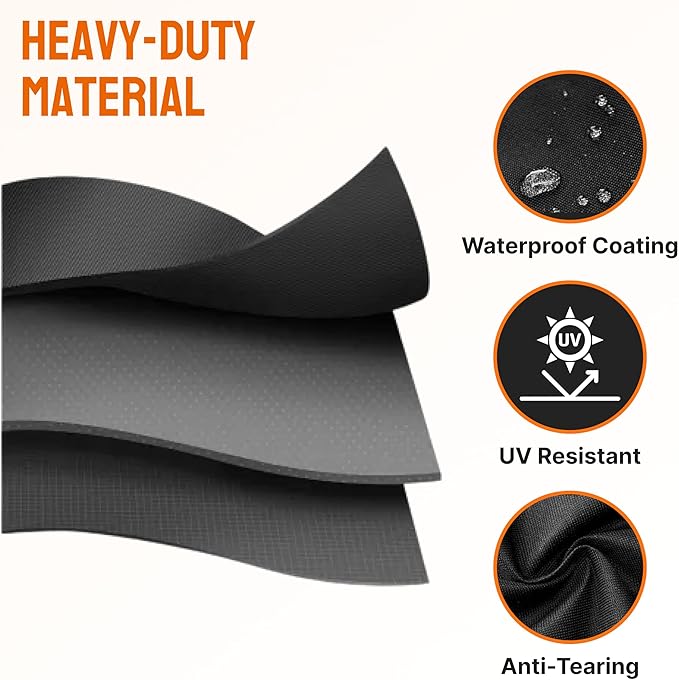 58 Inch BBQ Grill Cover, Heavy Duty Waterproof Outdoor Grill Cover, UV, Fade & Tear Resistant, Secure Fit with Straps, Fits Most Gas BBQ Grills