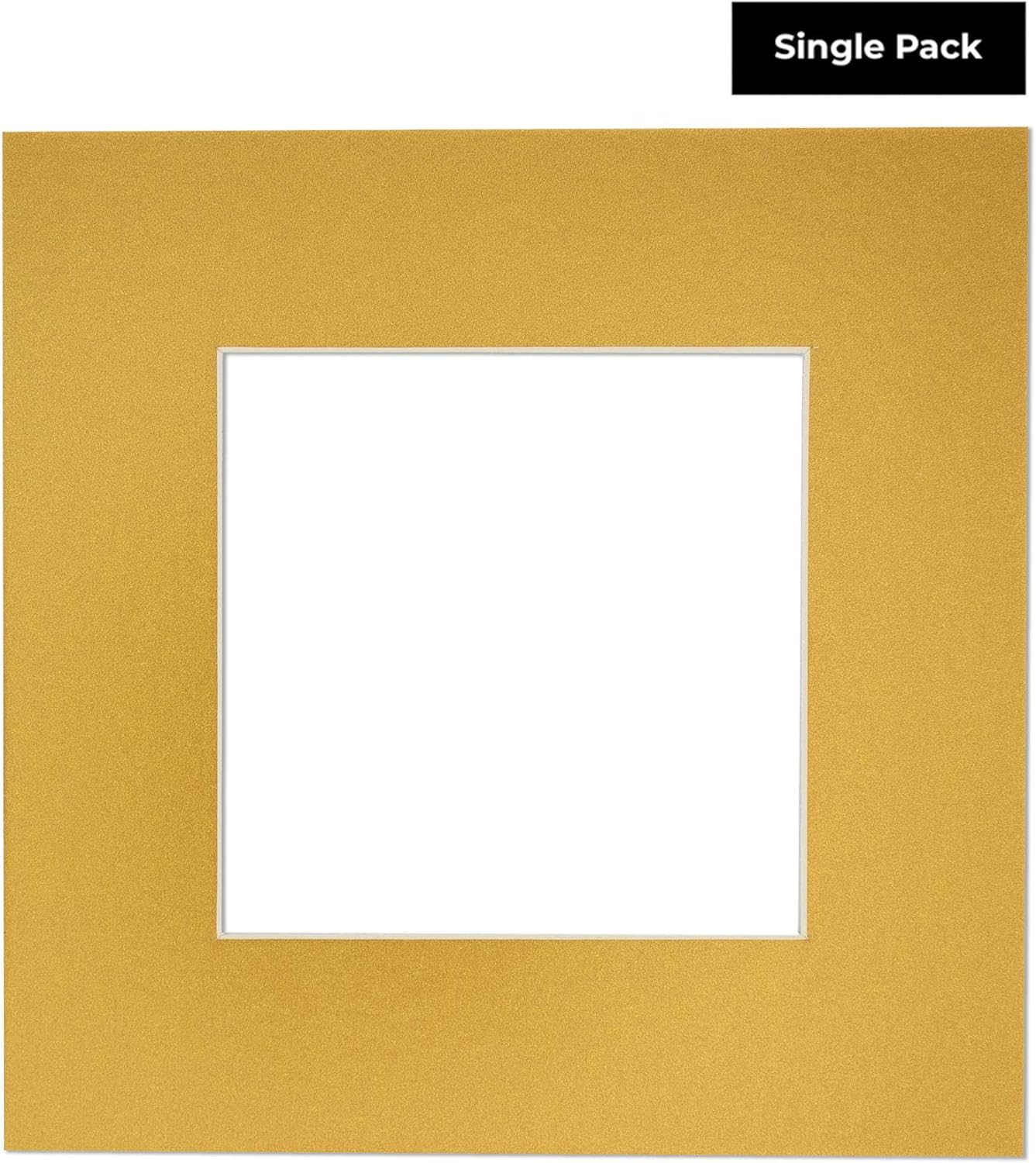 5x7 Mat for 8.5x11 Frame - Precut Mat Board Acid-Free Show Kit with Backing Board, and Clear Bags Metallic Gold 5x7 Photo Matte Made to Fit a 8.5x11 Picture Frame Matboard for Framing, Pack of 1 Mat