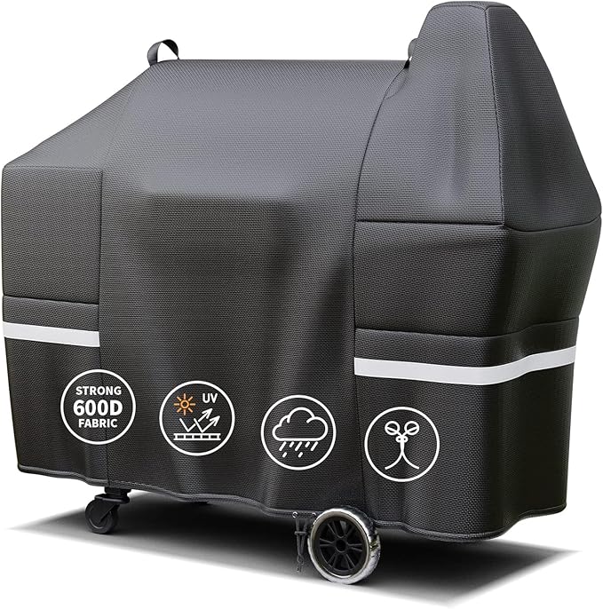 Hisencn Grill Cover for Pit Boss Austin XL, 600D Heavy Duty Pellet Smoker BBQ Cover for Pit Boss 1000 Series, 1000D3, 1000S, 1000SC, Rancher XL, 1100 Pro, 1150, Z Grill 1000 – UV & Fade Resistant