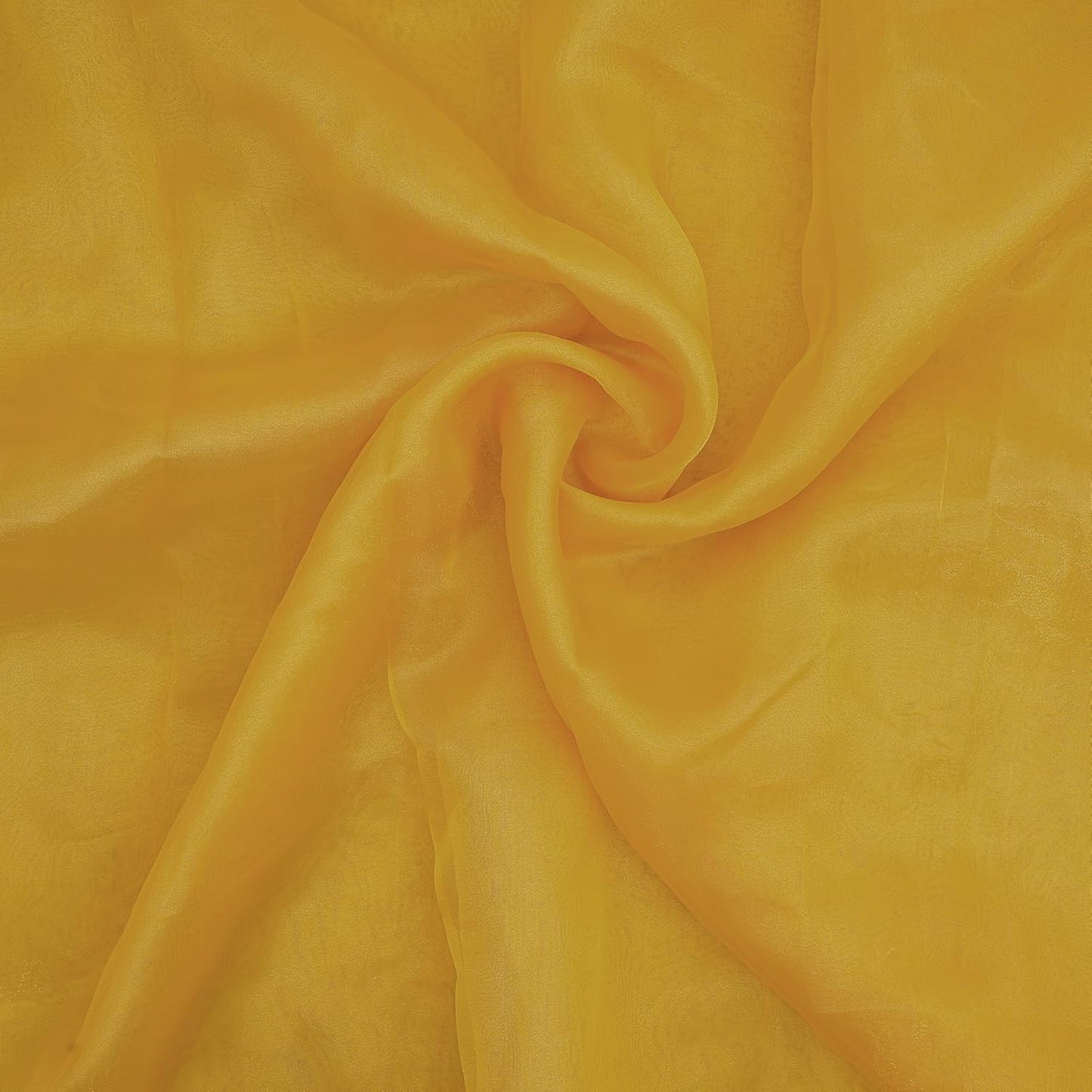 Organza Fabric 10 Yard Bridal Solid Sheer Bolt for Home Décor, Table Décor, Bridal, Fashion, Crafts, Decorations Silky Shiny Organza 44" - (10 Yard, Golden)