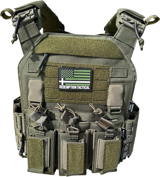 Redemption Crusader 2.0 Molle Quick Release Buckles Airsoft Vest With Adjustable Size Sides And Triple Pouch