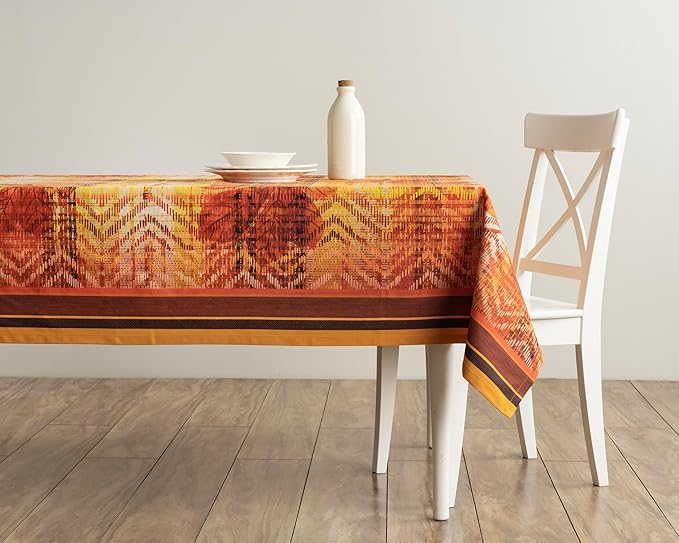 Maison d' Hermine Table Cloth Rectangle Table 100% Cotton 70 x 140 Inches Fall Tablecloth Reusable Everyday Use for Thanksgiving Christmas Decorations Dining Farmhouse Party (Thanksgiving Tartan)