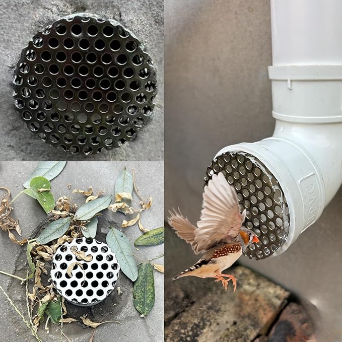 PVC Vent Termination Cap - 2Pack, 3.51" Furnace & Roof Vent Cover Stainless Steel, Conical PVC Fittings, for 2.98" to 3.51" Inner Diameter Vent Pipe, Air Intake, Air Exhaust and Water Drains Pipe