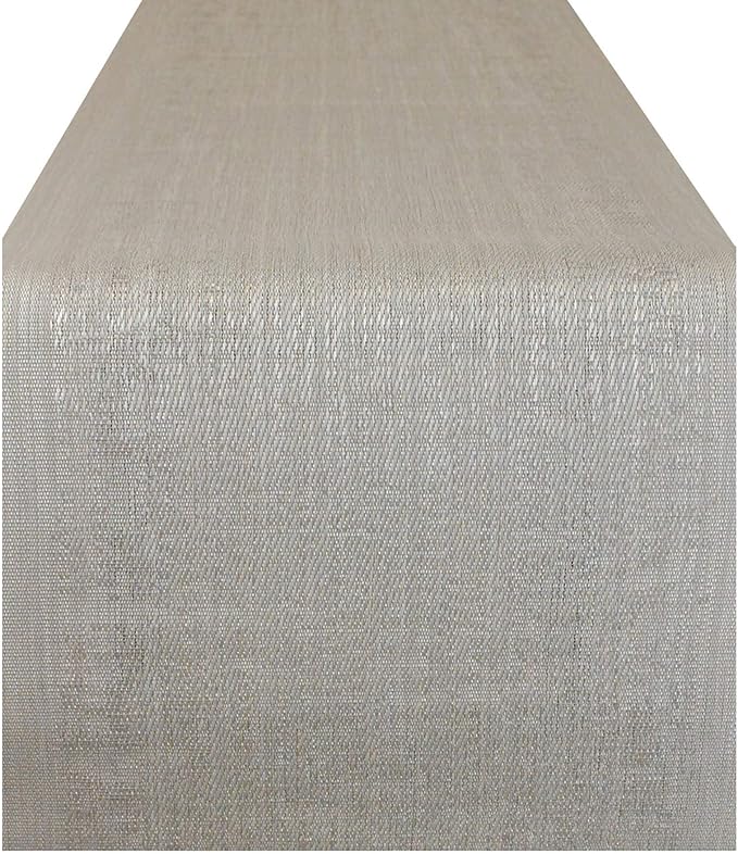 DII PVC Tabletop Collection Woven Indoor/Outdoor, Table Runner, 13x72, Gray