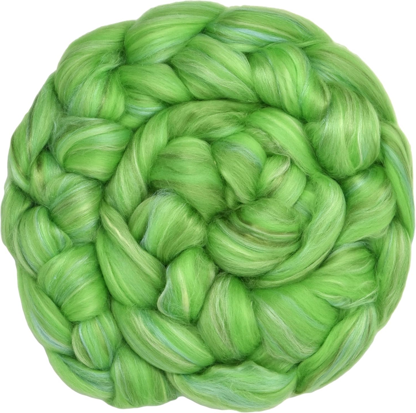 Merino Silk Luxe Tonal Designer Blend. Superfine Merino, Mulberry Silk, Tussah Silk. Top Roving for Spinning or Felting. Secret Garden 4oz