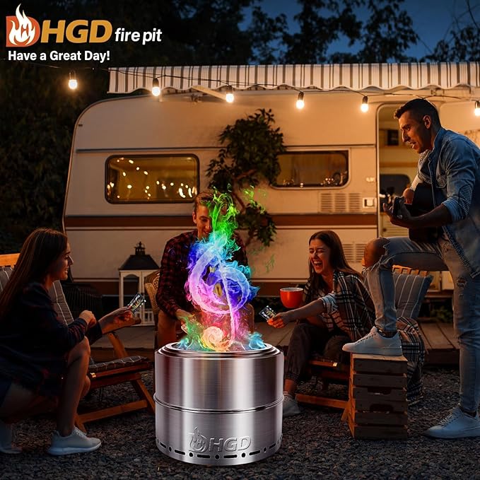 HGD (28 Pack) Magic Campfire Fire Color Changing Packets for Fire Pit - Actually 30pk Bonus 2 Free, Indoor/Outdoor Fireplace, Bonfire - Rainbow Magical Flame, Camping Accessory, Compatible with Wood