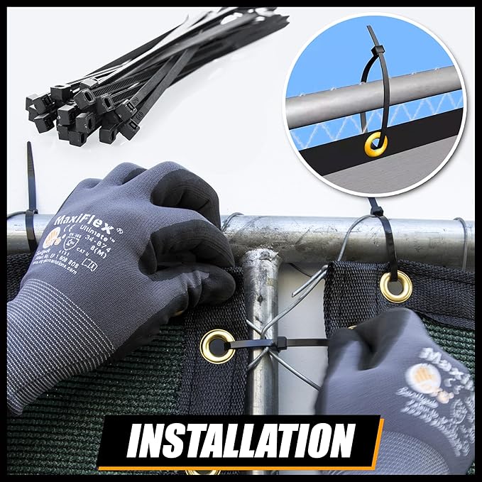 Royal Shade Custom Size 4' x 64' Brown Fence Privacy Screen Windscreen Cover Netting Mesh Fabric Cloth - Cable Zip Ties Included (We Make Custom Size)