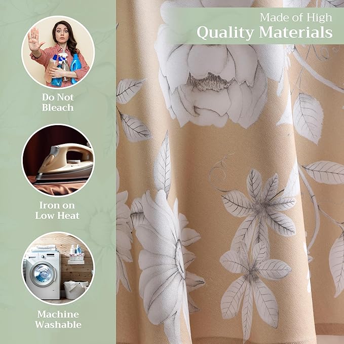 Maison d' Hermine Table Cloth Round Table 100% Cotton 63 Inches Fall Tablecloth Reusable Everyday Use for Thanksgiving Christmas Decorations Dining Farmhouse Party (Pretty Autumn)
