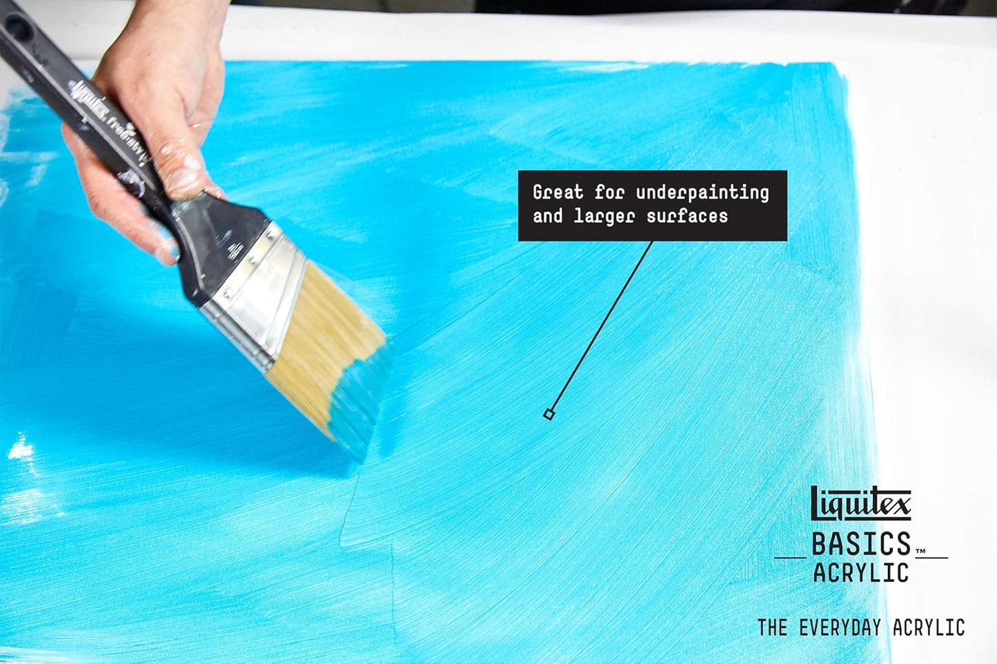 Liquitex BASICS Acrylic Paint, 946ml (32-oz) Jar, Cerulean Blue Hue