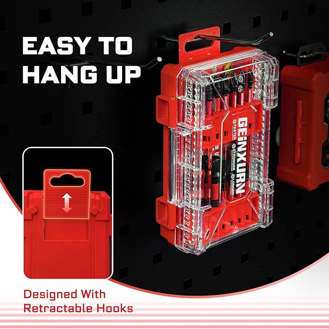 27Pieces Impact Screwdriver Bits Set, Magnetic S2 Steel Phillips/Slotted/Square/Torx Insert Power Bits Tips, Impact Bit Holder and Impact Socket Adapte with Pink Storage Box Case