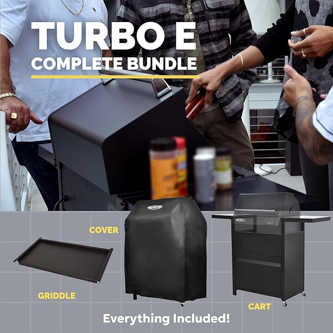 Turbo E XL Electric Grill, 1700W Infrared, Warming Rack and Probe, Apartment Friendly