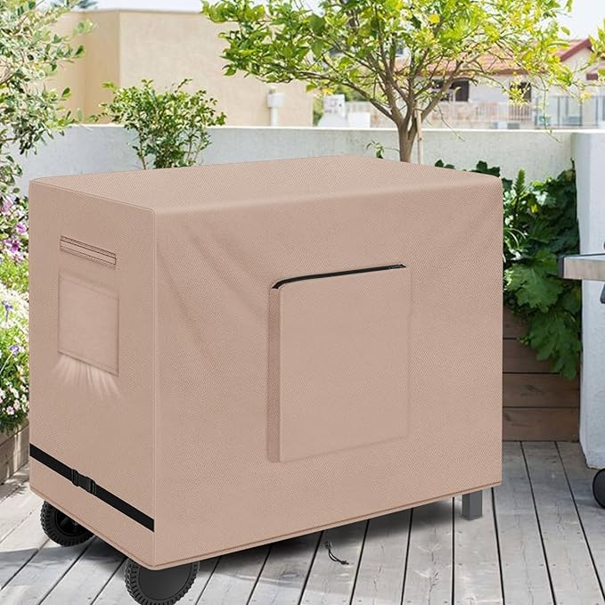 Kovshuiwe Outdoor Table Casing for 38 Inch Keter Unity XL Portable Outdoor Table, Bar Cart Cover for 36 inch Worktable, Waterproof Patio Dining Cart Cover- 36''L x 24''W x 35''H Khaki