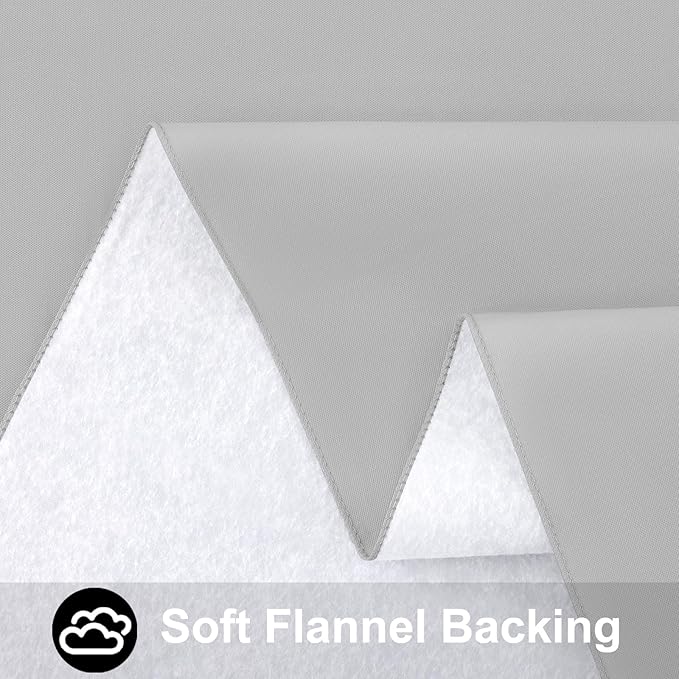 Smiry Rectangle Table Cloth 60x84 Inch, Waterproof Wipeable Vinyl Tablecloths Protector, Oil Spill Proof Plastic Table Cover for Dining, Picnic, Camping, Outdoor, Light Grey