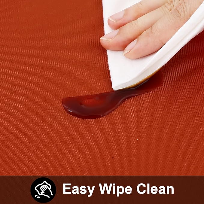 Smiry Rectangle Table Cloth 60x120 Inch, Waterproof Wipeable Vinyl Tablecloths Protector, Oil Spill Proof Plastic Table Cover for Dining, Picnic, Camping, Outdoor, Rust