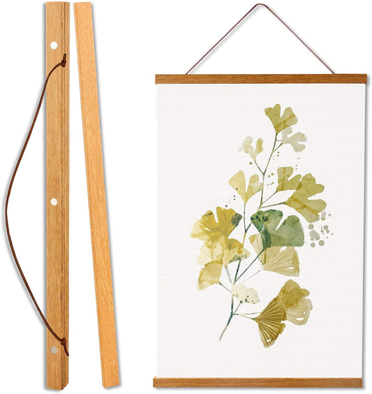 WITCOLOR Magnetic Poster Hanger Frame, Teak Magnet Poster Frame 12x16 12x18 12x36 for Paintings, Photos, Maps, Scrolls, Picture, Canvas Works and Art Prints