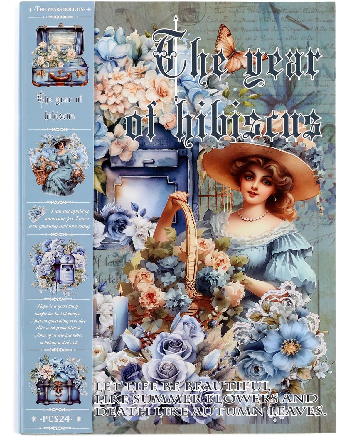 Vintage Ephemera Sticker 24 Sheets precut 300 washi Stickers Paper Journal Stickers for Adults People Junk Journal Sticker Book Scrapbooking Supplies