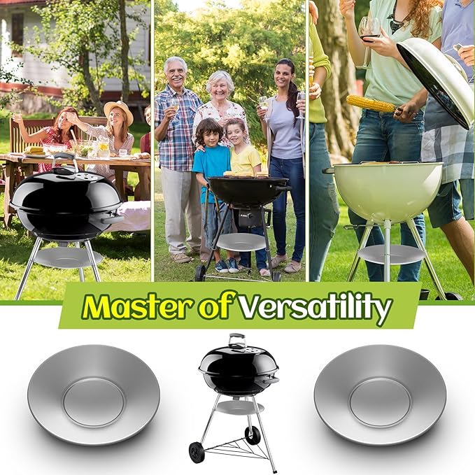 1 Pcs 11'' Diameter Ash Catcher Pan Ash Pan for Charcoal Grill Compatible with Weber for Grill Replacement Parts