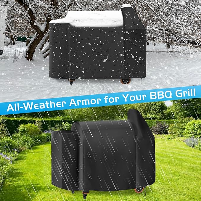 Grill Cover for Pit Boss 1000 Series Austin XL Rancher XL PB1000T1 Wood Pellet Grill Pitboss Smoker BBQ Cover 73750 Heavy Duty 600D Weather-Resistant Outdoor Accessories