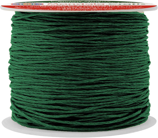 Mandala Crafts 1mm 109 Yards Evergreen Cotton Waxed Cord for Jewelry Making Bracelet Cord Waxed String - Beading String Thread Jewelry Cords for Necklaces String