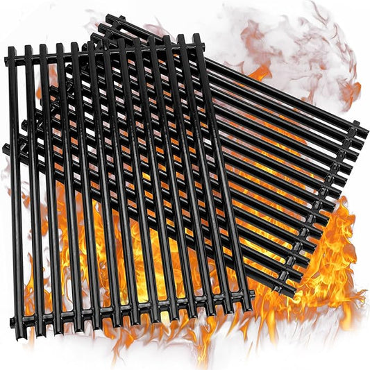17 3/8 inch Grill Grates for Weber Spirit Grill Parts, Spirit 300 Series Grates E310 E320 E330 S310 S320 S330 Gas Grill Cooking Grids, Cast Iron Grill Grates Replacement for Weber 7525 7526