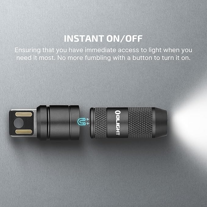 OLIGHT 2 Pack IMINI 2 EDC Rechargeable Keychain Flashlight, 50 Lumens Compact and Portable Mini LED Keyring Lights with Built-in Battery Ideal for Everyday Carry and Emergencies