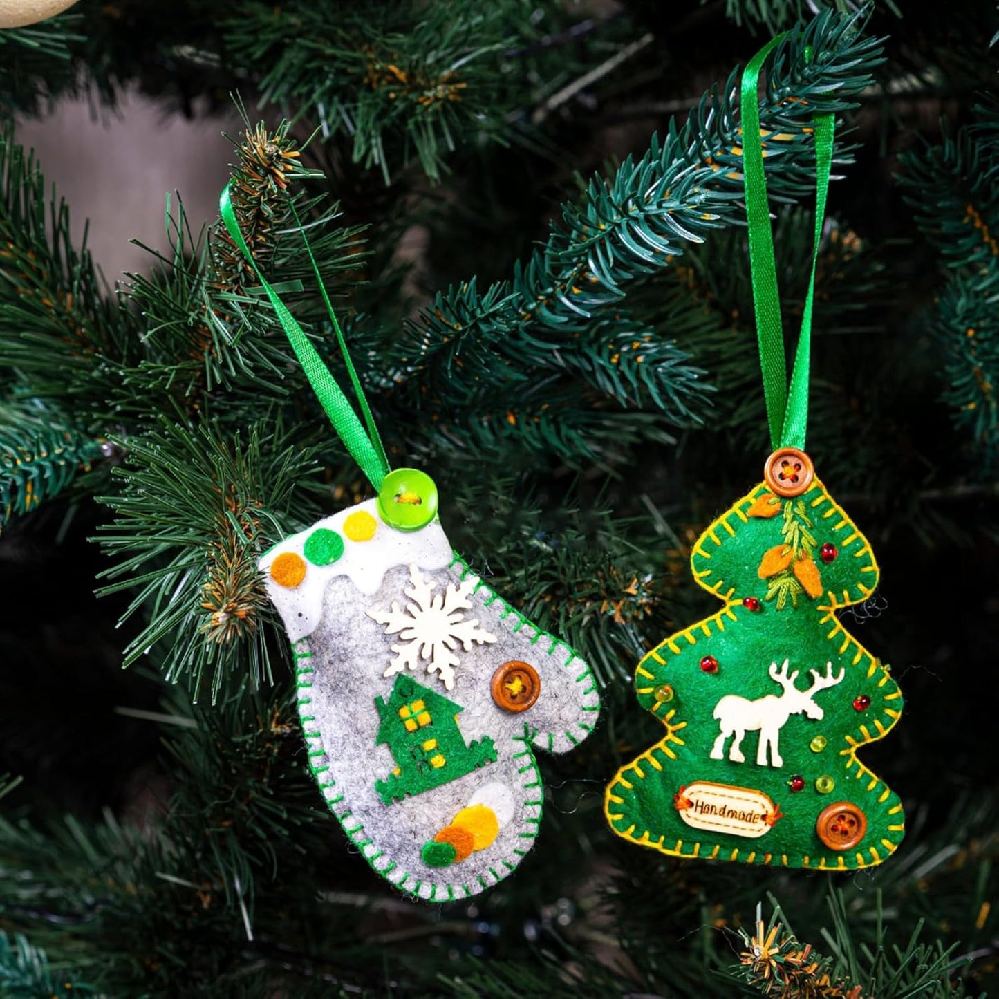 4 Rolls 3/8" Christmas Glitter & Satin Ribbons Set, Total 100 Yards Xmas Holiday Ribbon for Gift Wrapping, Crafts, Festival Ornaments, Wedding Party Decoration