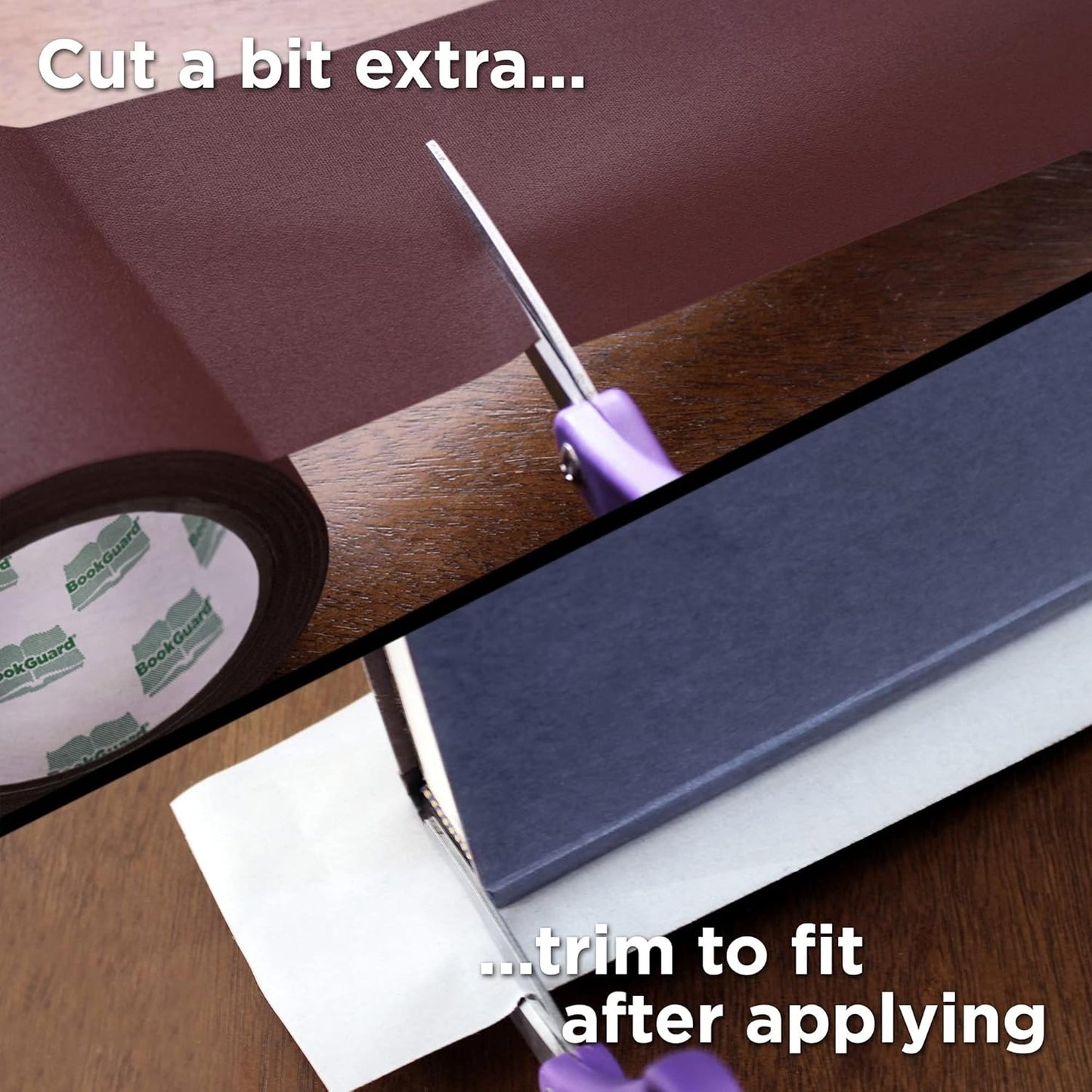 BookGuard 4 inch Premium Bookbinding Repair Cloth Tape, 15 Yard Roll, Burgundy