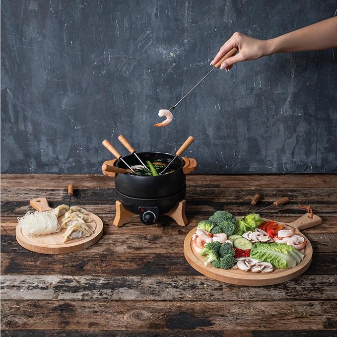 Boska Electric Fondue Set Party 2.3 L - Electric Fondue - For Cheese Fondue, Chocolate Fondue, Hotpot - Temperature Control - 2.3 Litres - Fondue Device