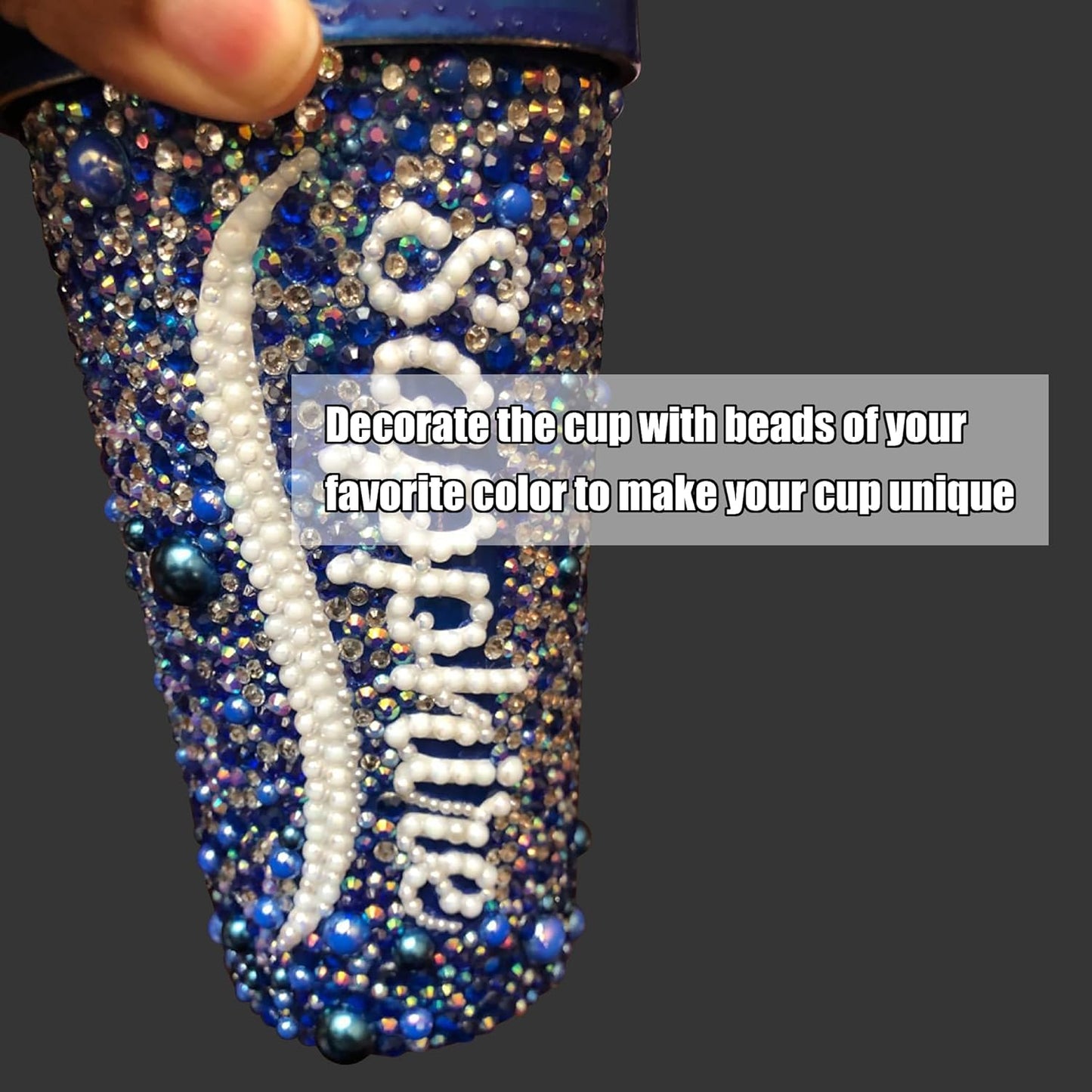 YAKA 3000 PCS 1 Box 7Sizes 2.5/3/4/5/6/8/10mm Flat Back Half Round Pearl Cabochon Bead Loose Beads Gem for Nail Craft Scrapbook DIY Decoration (Black)