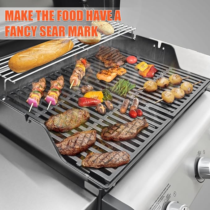 Grill Parts for Weber Spirit 2, Spirit 300 & GS4 Spirit II 300 Series, Spirit E-310,S-310 320, Spirit II E/S 310 Gas Grills with Front Mount Control, 7636/67046 Flavorizer Bars & 7639/7638 Grill Grate