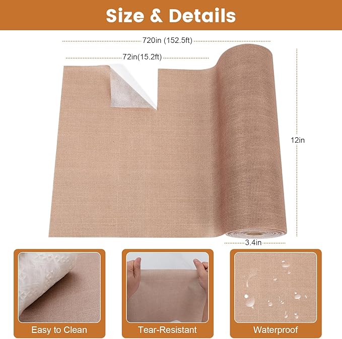 20 Pieces Boho Disposable Table Runners Roll 12x72 Inch, Non-Woven Waterproof Runners with Tear Line, Bohemian Decor for Wedding, Party, Events, Rustic Table Decorations Supplies (Burlap)