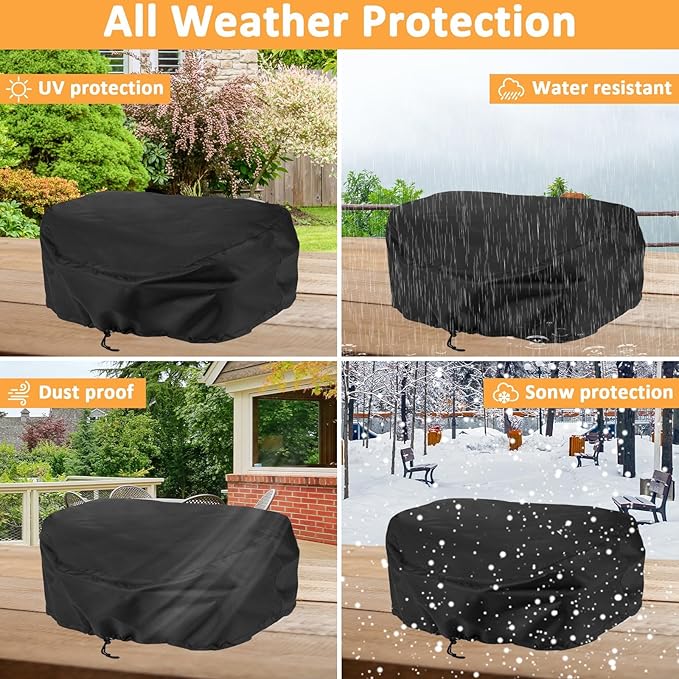 7197 Grill Cover for Weber Lumin Electric Grill, Lumin Compact Grill Waterproof Cover for Weber Lumin/Compact Without Stand 92010901 Grill Models, 600D Outdoor BBQ Cover