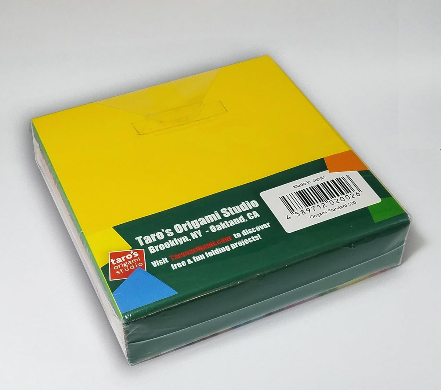 [Taro's Origami Studio] Standard 6 Inch One Sided 23 Colors 500 Sheets Square Easy Fold Premium Japanese Paper for Beginner (Gold and Silver Included)