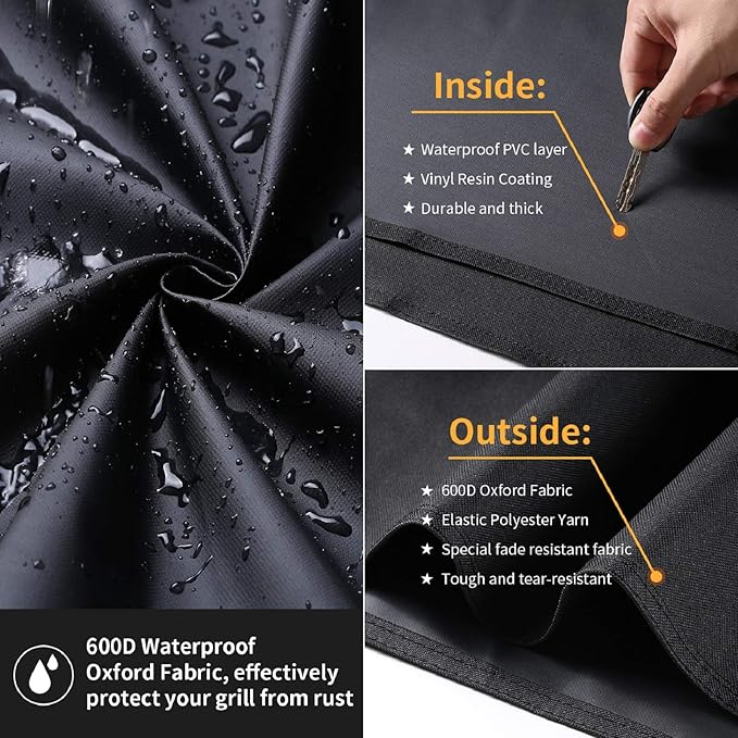 SUPJOYES Gas Grill Cover for Weber Spirit II 210, 48 Inch BBQ Grill Covers, Heavy Duty Waterproof Barbecue Accessories