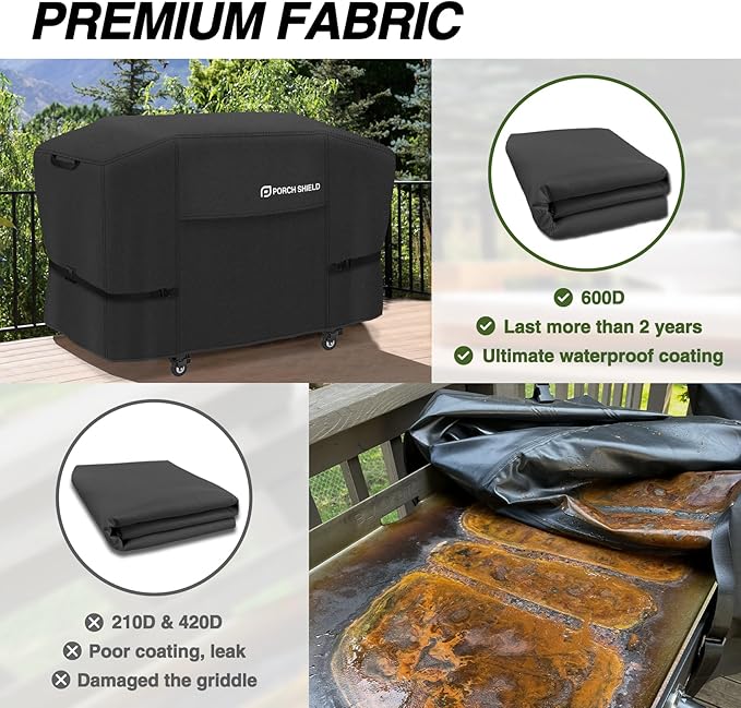 Porch Shield 36 inch Griddle Cover for Blackstone, Waterproof and Fade Resistant 600D Gas Grill Cover Fits for Blackstone 36" Griddle Cooking Station, Camp Chef and Most 4 Burner Flap Top Grill
