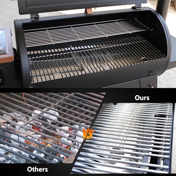 Stainless Steel Cooking Grates for PitBoss 1000 Series Austin XL Rancher XL Grill Parts,Grill Grids Replacement Parts for Traeger Pro 34 Wood Pellet Smoker Grills PitBoss PB1000 grill accessories