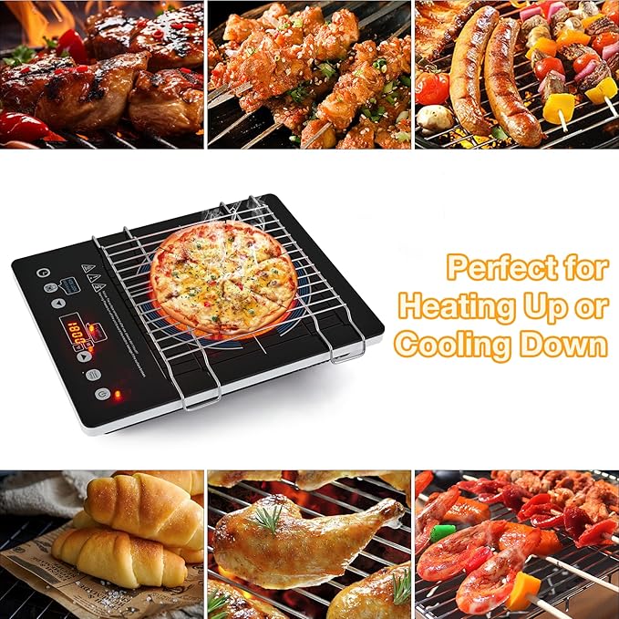 VBGK Cooling Rack, Heavy Duty Stainless Steel Wire Rack for Baking, Grilling, Roasting, Drying, Nonstick 11.81"x8.66" Oven & Dishwasher Safe, Compatible with Electric Cooktop