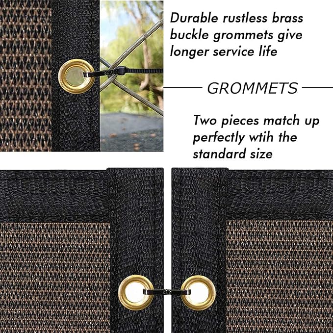 UPGRADE Privacy Fence Screen 3'x80' Brown Outdoor 90% Visibility Blockage 170 GSM Mesh Shade Cover Panels for Backyard,Balcony,Home Decoration with Zip Ties,Customized Avaliable