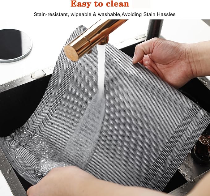 Placemats Set of 4,Washable,Heat and Stain Resistant Indoor/Outdoor Place mats,Vinyl Woven Non Slip Table Mats for Restaurant Table Protection,PVC Placemats(Gray,4PCS)