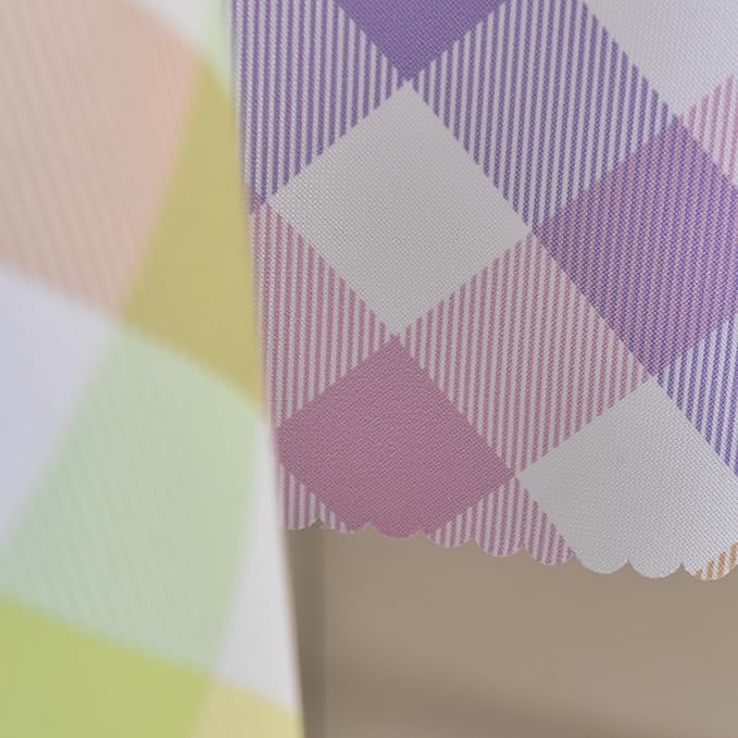 Waterproof Plaid Tablecloth Fabric - Round 58 Inch Classic Gingham Checker Table Cloth for Indoor/Outdoor Use - Buffalo Table Cover for Picnics, BBQs, and Parties
